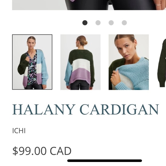 NWT thick knit colour block cardigan - Picture 3 of 4